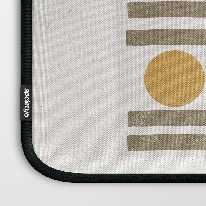 Modern Craft Design Retro Stripes and Circles Laptop Sleeve Gallery Image 3