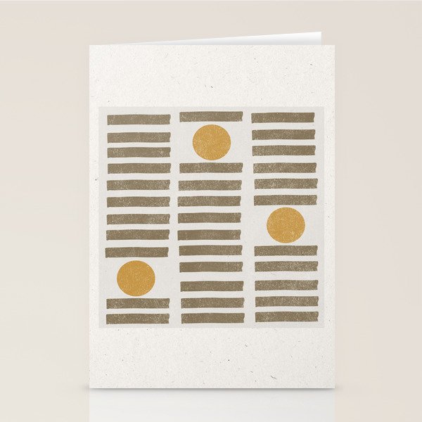 Modern Craft Design Retro Stripes and Circles Stationery Card Gallery Image 2