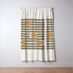 Modern Craft Design Retro Stripes and Circles Window Curtain Gallery Image 3