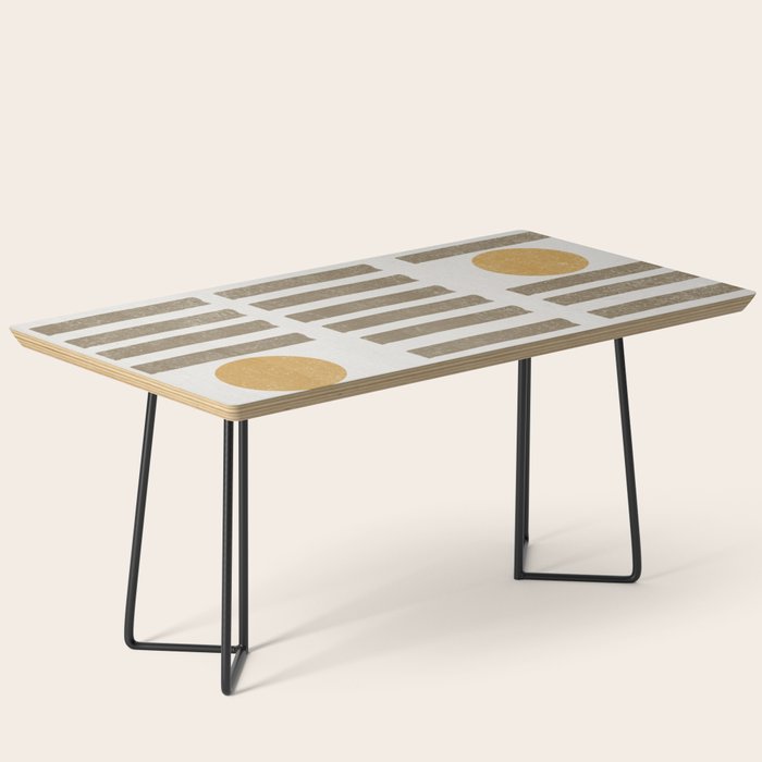 Modern Craft Design Retro Stripes and Circles Coffee Table Gallery Image 1