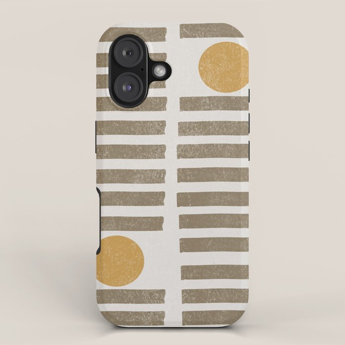 Modern Craft Design Retro Stripes and Circles iPhone Case Gallery Image 1