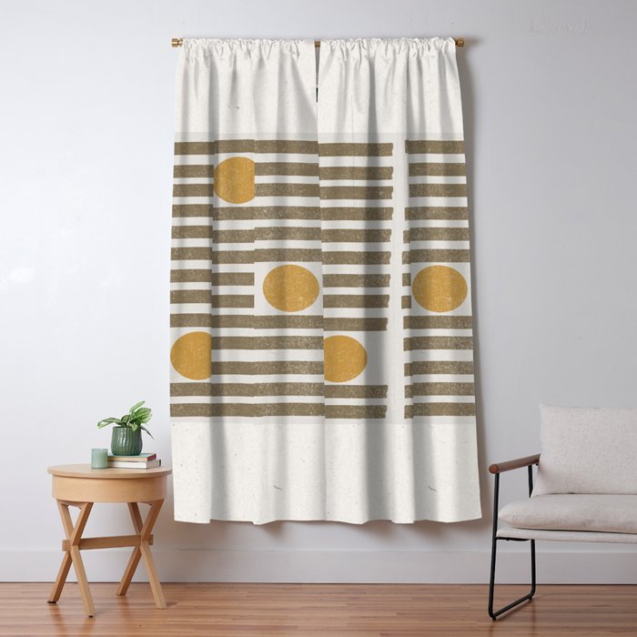 Modern Craft Design Retro Stripes and Circles Window Curtain Gallery Image 5