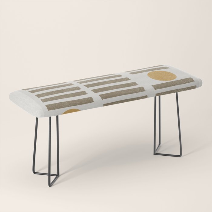 Modern Craft Design Retro Stripes and Circles Bench Gallery Image 1