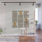 Modern Craft Design Retro Stripes and Circles Wall Mural Gallery Image 1