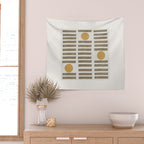 Modern Craft Design Retro Stripes and Circles Wall Tapestry Gallery Image 2