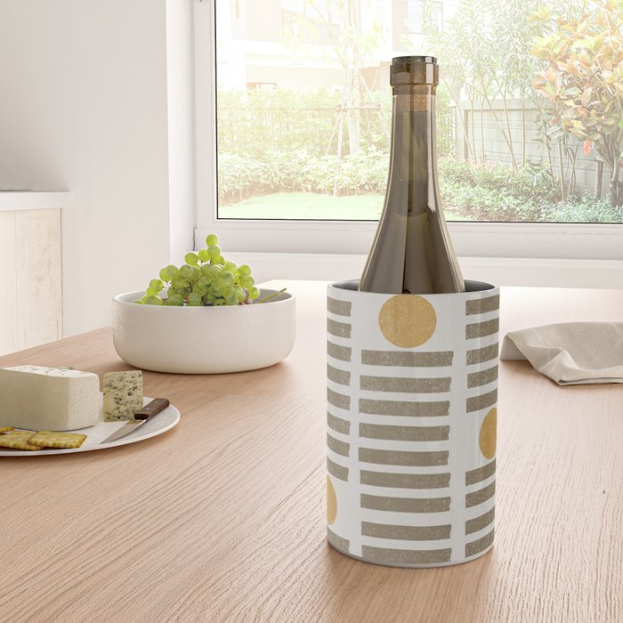 Modern Craft Design Retro Stripes and Circles Wine Chiller Gallery Image 4