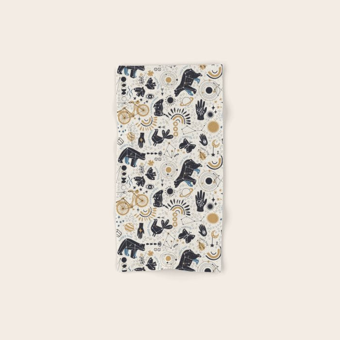 Happy nordic crypto-astrology Bath Towel Gallery Image 1
