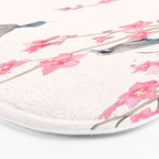 Birds and cherry blossoms Bath Mat Gallery Image 3