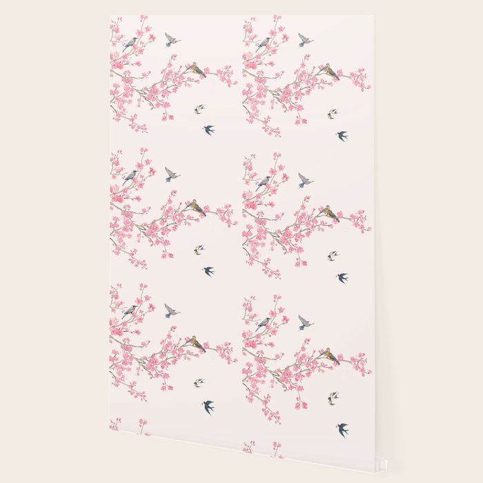 Birds and cherry blossoms Wallpaper Gallery Image 2