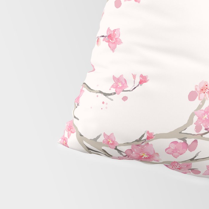 Birds and cherry blossoms Pillow Sham Gallery Image 4