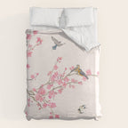 Birds and cherry blossoms Duvet Cover Gallery Image 6