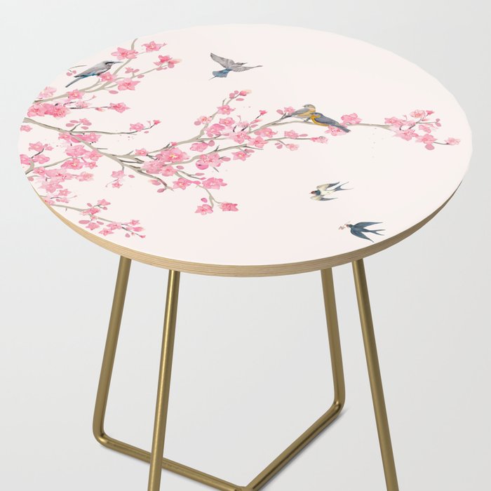 Birds and cherry blossoms Side Table Gallery Image 2