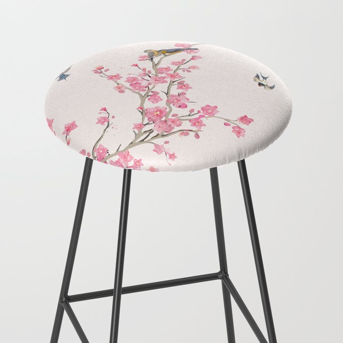 Birds and cherry blossoms Stool Gallery Image 2