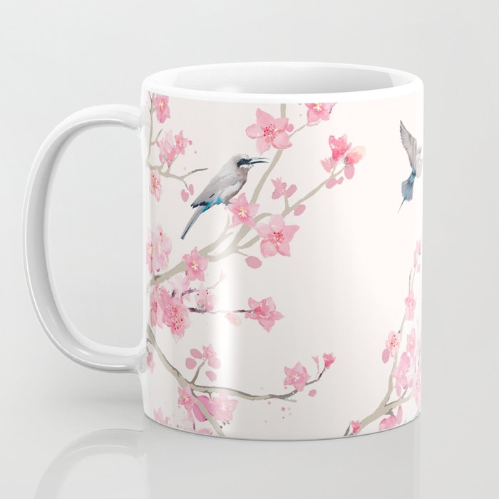 Birds and cherry blossoms Coffee Mug Gallery Image 3