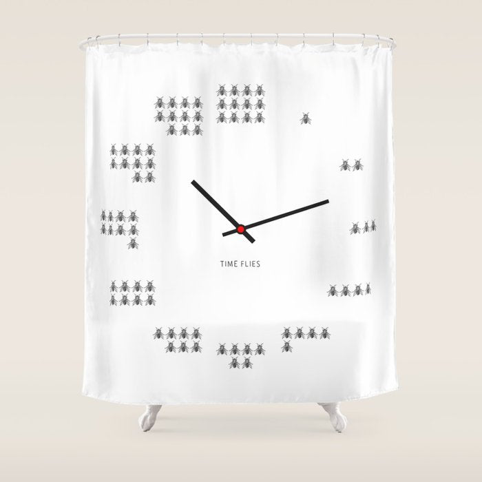 Time Flies Shower Curtain Gallery Image 1
