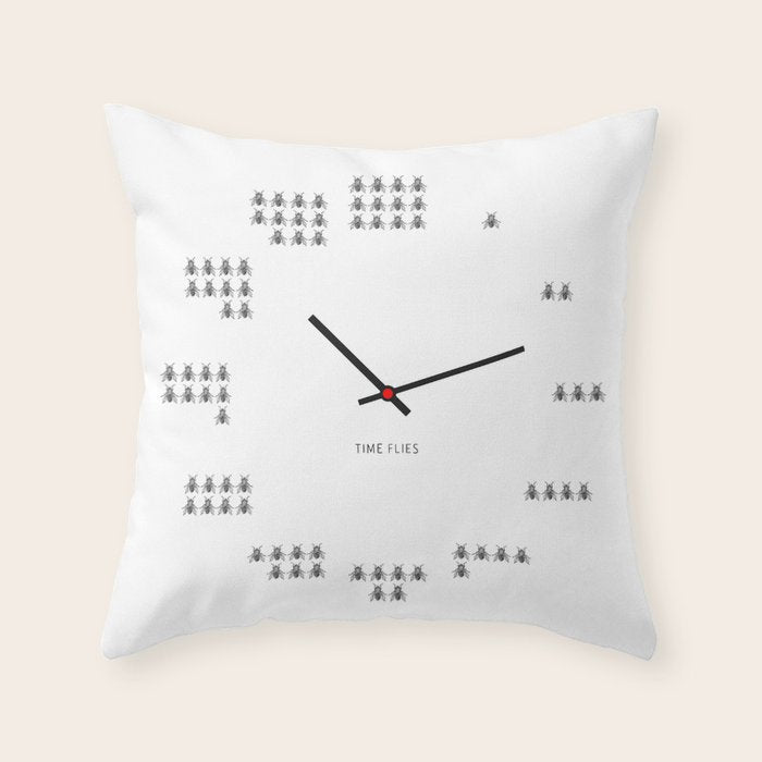 Time Flies Throw Pillow Gallery Image 1