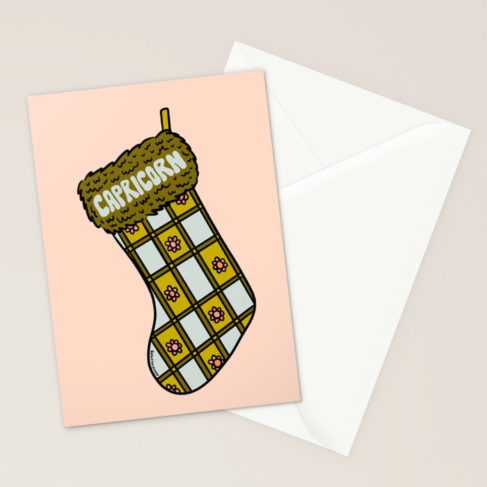 Capricorn Stocking Stationery Card Gallery Image 2