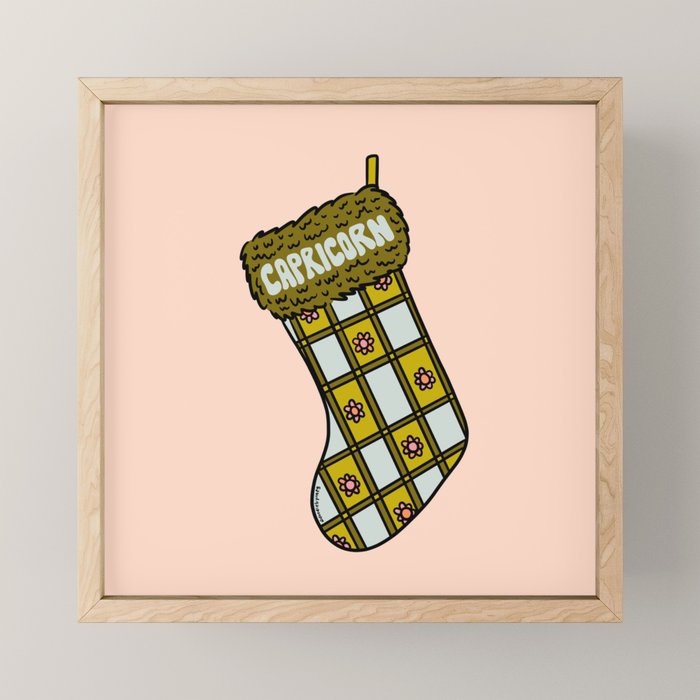 Capricorn Stocking Mini Art Print Gallery Image 1