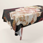 Vintage & Shabby Chic - Midnight Rose and Peony Garden Tablecloth Gallery Image 1