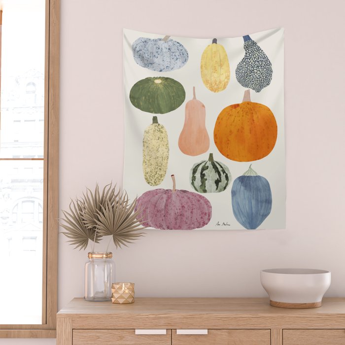 Still life of pumpkins Wall Tapestry Gallery Image 2