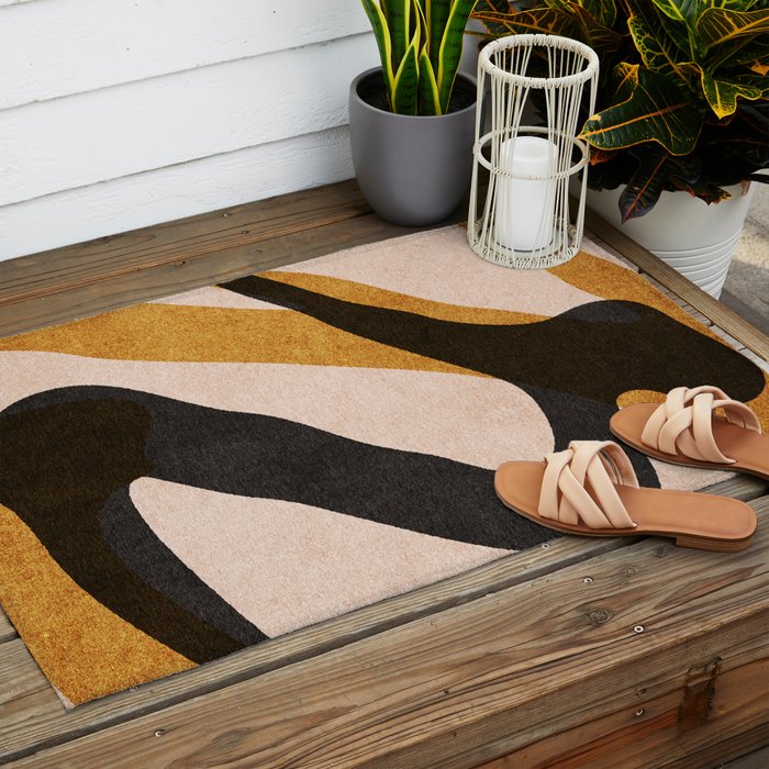 ABSTRACT ALPHABET / Script R Outdoor Rug Gallery Image 2