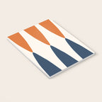 Abstract Shapes 106 Pattern in vintage Orange and Navy Blue  Notebook Gallery Image 3