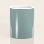 AEGEAN TEAL Dusty Solid Color Plain Neutral Earthy Tone  Coffee Mug Gallery Image 4