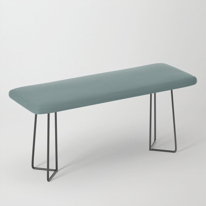 AEGEAN TEAL Dusty Solid Color Plain Neutral Earthy Tone  Bench Gallery Image 1