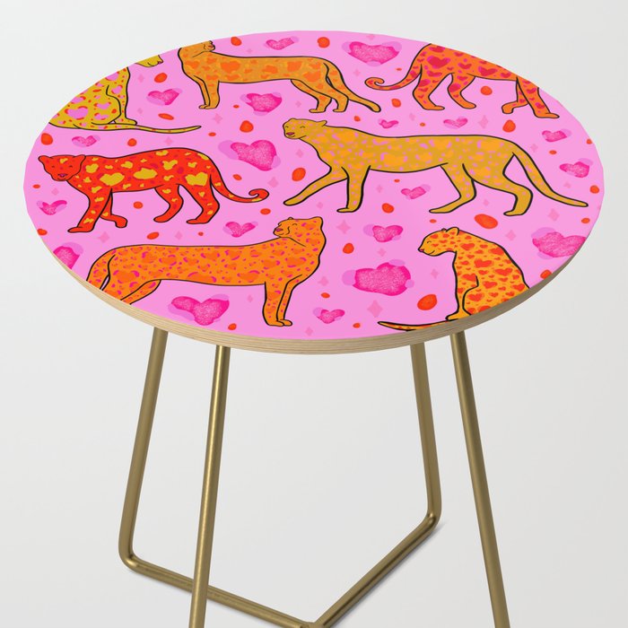 Valentine Leopard Print Side Table Gallery Image 2