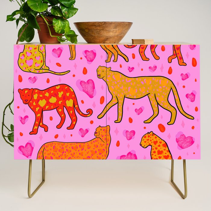 Valentine Leopard Print Credenza Gallery Image 1