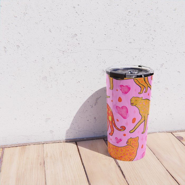 Valentine Leopard Print Travel Mug Gallery Image 4