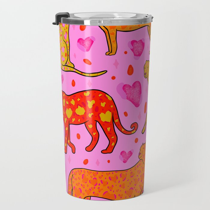 Valentine Leopard Print Travel Mug Gallery Image 3