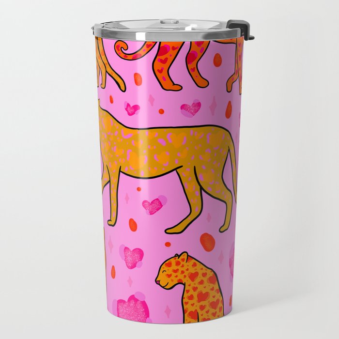Valentine Leopard Print Travel Mug Gallery Image 2