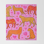 Valentine Leopard Print Throw Blanket Gallery Image 2