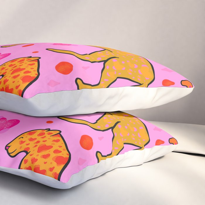 Valentine Leopard Print Pillow Sham Gallery Image 3