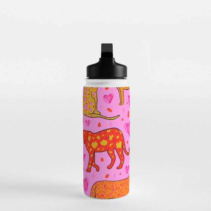 Valentine Leopard Print Water Bottle Gallery Image 3
