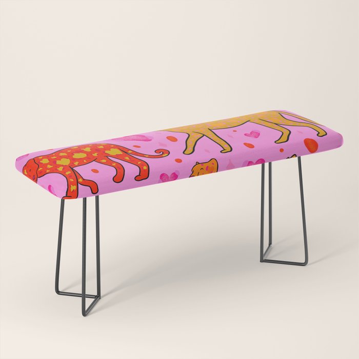 Valentine Leopard Print Bench Gallery Image 1