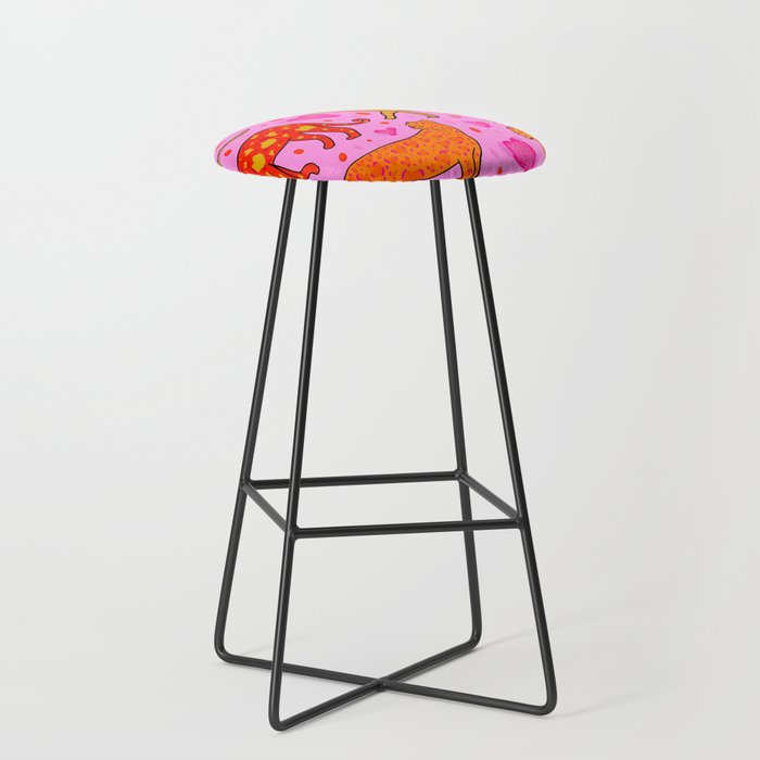 Valentine Leopard Print Stool Gallery Image 1