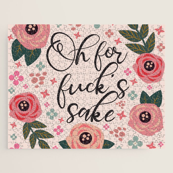 Oh For Fuck's Sake Funny Saying Jigsaw Puzzle Gallery Image 1
