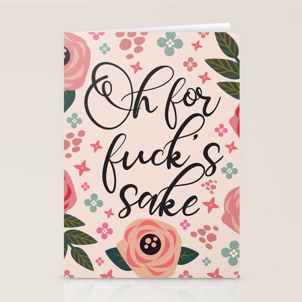 Oh For Fuck's Sake Funny Saying Stationery Card Gallery Image 2