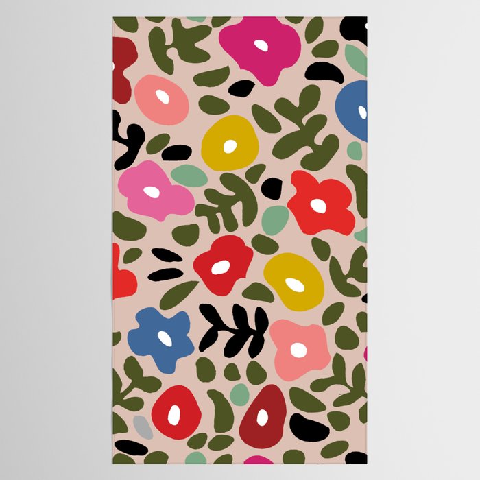 Flower meadow in muted colours Tablecloth Gallery Image 2