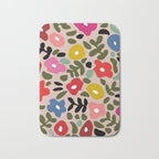 Flower meadow in muted colours Bath Mat Gallery Image 1