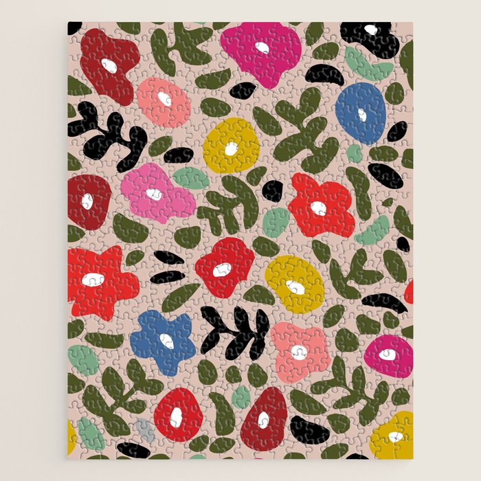 Flower meadow in muted colours Jigsaw Puzzle Gallery Image 1