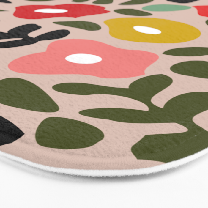 Flower meadow in muted colours Bath Mat Gallery Image 3