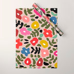 Flower meadow in muted colours Wrapping Paper Gallery Image 1