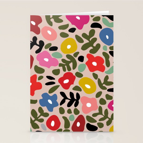 Flower meadow in muted colours Stationery Card Gallery Image 2