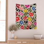 Flower meadow in muted colours Wall Tapestry Gallery Image 2