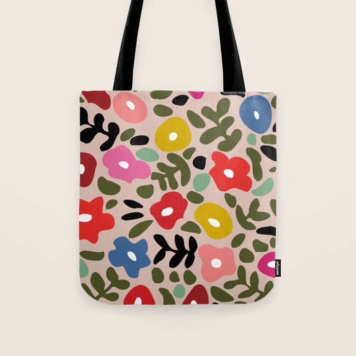 Flower meadow in muted colours Tote Bag Gallery Image 1