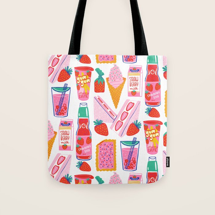 Strawberry Snacks Tote Bag Gallery Image 1