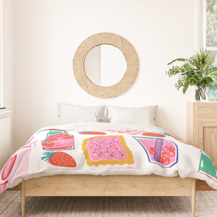 Strawberry Snacks Duvet Cover Gallery Image 3